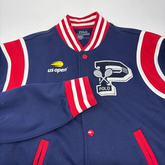 Polo Ralph Lauren Medium Blue 2018 Tennis U.S. Open Championship‎ Varsity Jacket - Picture 1 of 5